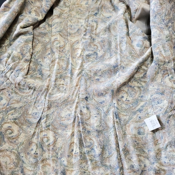 Dorothy Schoelen Platinum Jacket Small Silk Blend Vintage Abstract Art Blazer - Picture 7 of 10